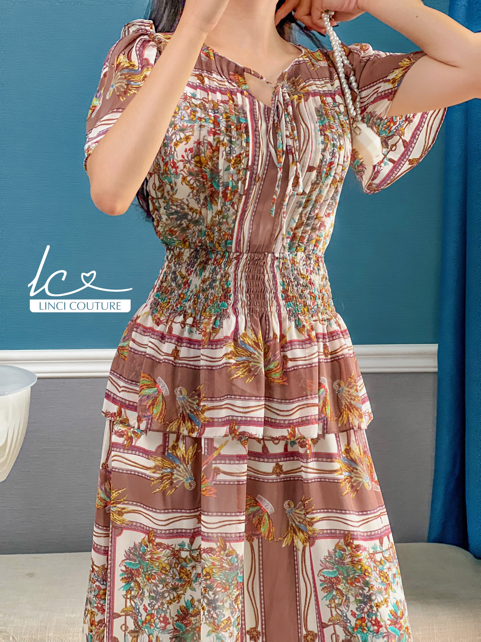 Brown Bow Dress 1450 bìa done